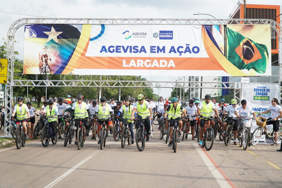 Prevenção da doença de Chagas é evidenciada em passeio ciclístico que reuniu mais de 600 pessoas, em Porto Velho