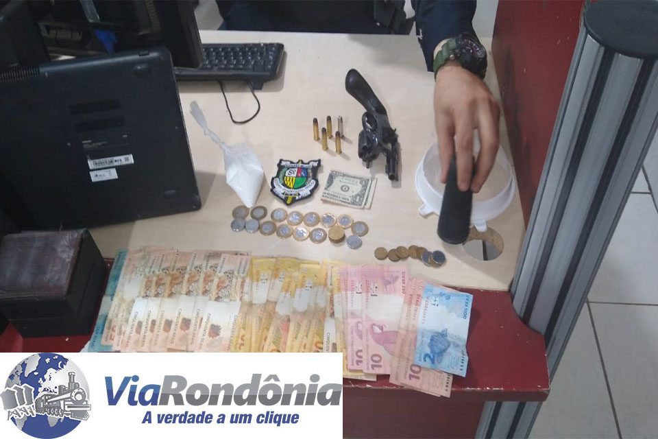 Polícia prende homem armado vendendo drogas na zona Leste de Porto Velho