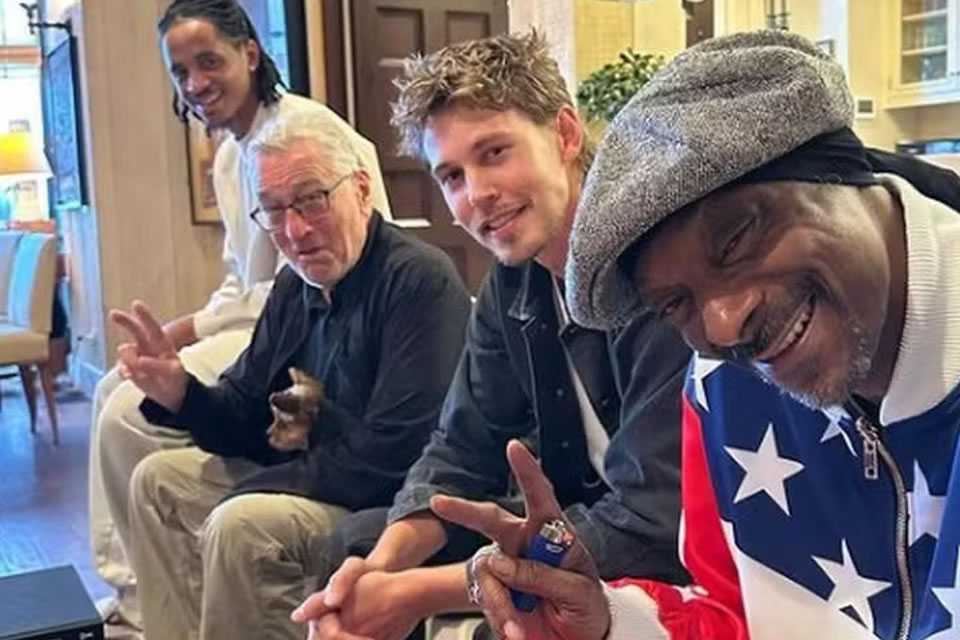 Encontro reúne Robert De Niro, Austin Butler e Snoop Dogg em Malibu