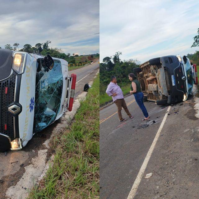 Terceiro acidente com ambulância em Rondônia em menos de 20 Dias, dessa vez veículo de Vale do Anari Tomba na RO-257