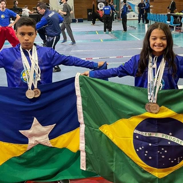 Atletas de Kung Fu de Pimenta Bueno conquistam medalhas de ouro e de prata em competição internacional