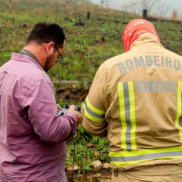 Drones modernos do governo de RO ajudam no combate a incêndios no Parque de Guajará-Mirim