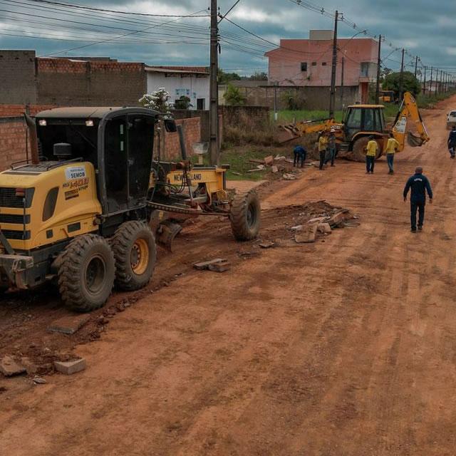 Acesso ao residencial Cristal da Calama recebe nova pavimentação
