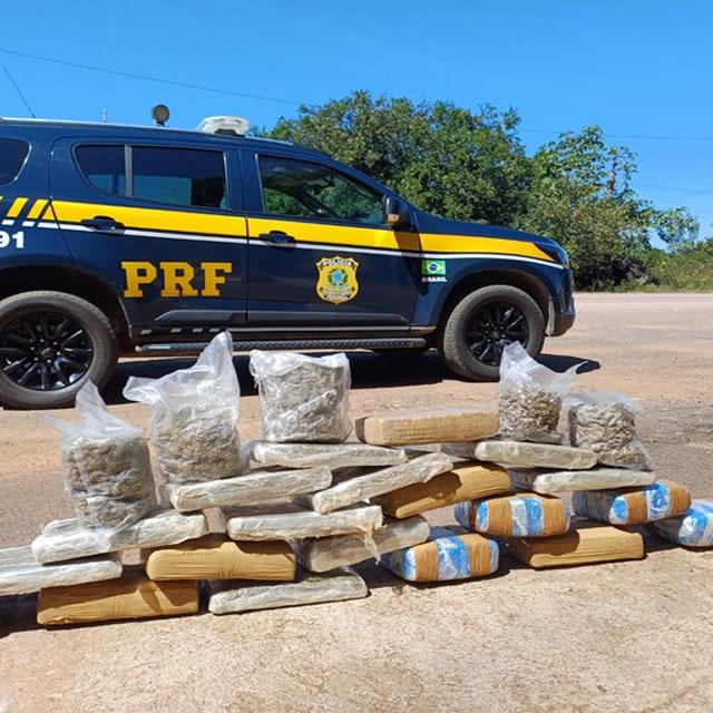 Em Porto Velho/RO, PRF apreende drogas em táxi