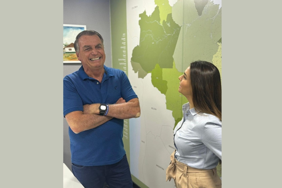 Bolsonaro confirmou vinda a Porto Velho durante encontro com Mariana Carvalho, em Brasília