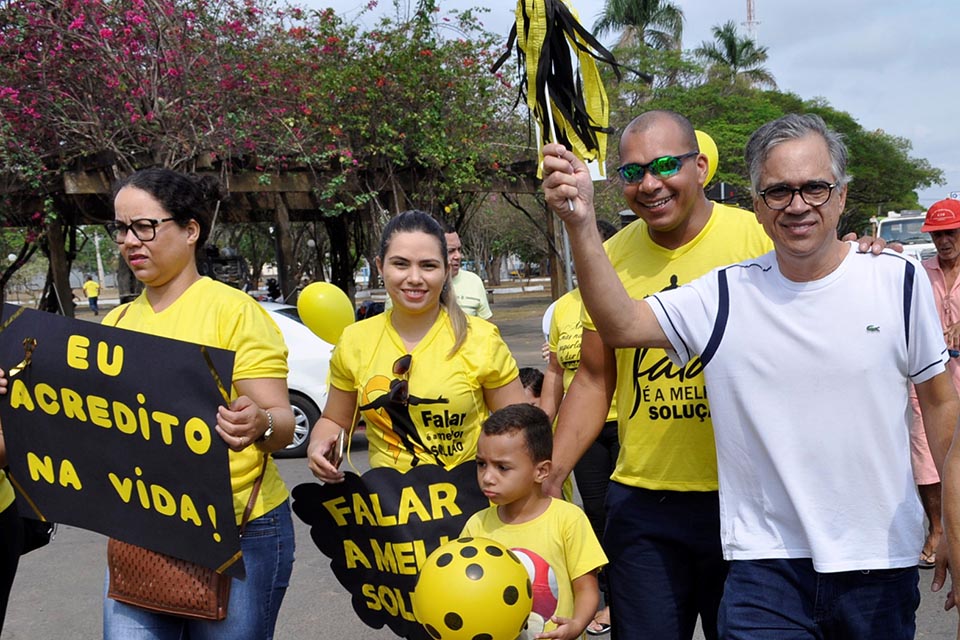 Deputado Geraldo da Rondônia participa de caminhada de conscientização do setembro amarelo