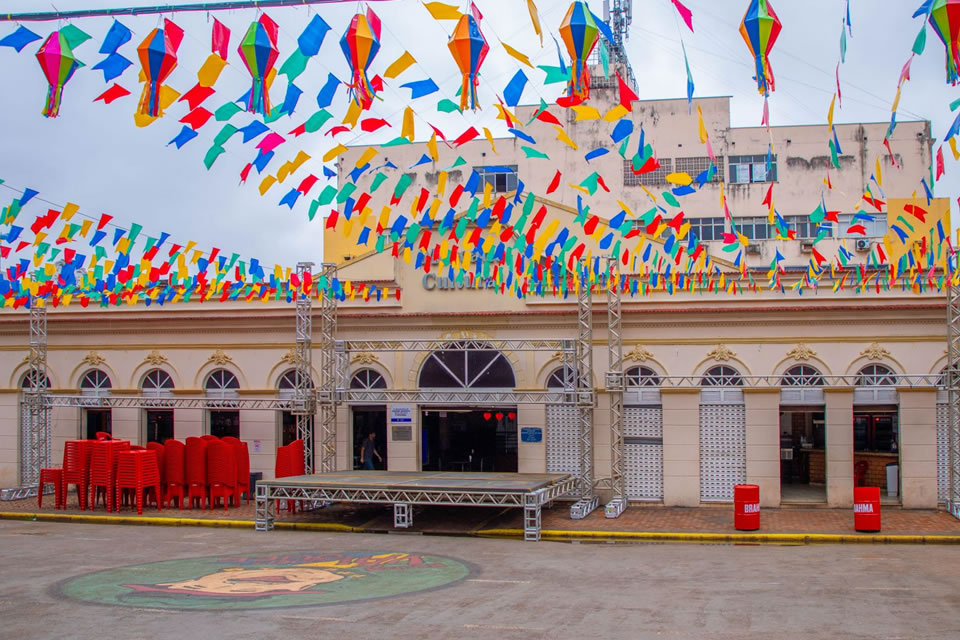 Mercado Cultural é ornamentado para o Arraial Municipal de Porto Velho