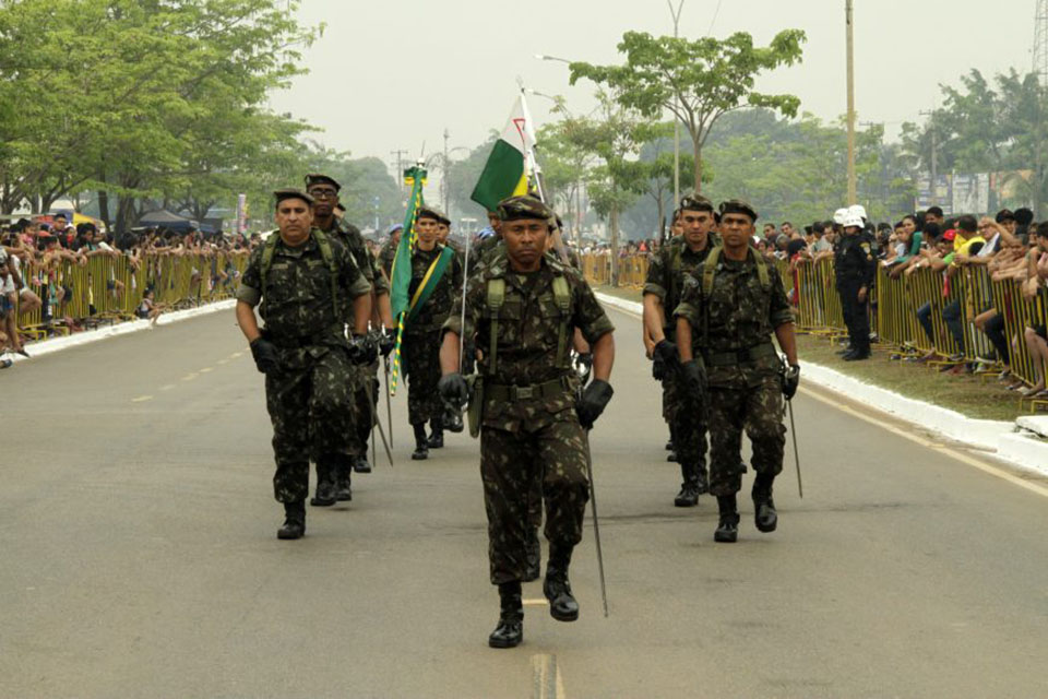 Em Porto Velho, Forças Armadas abre o desfile em comemoração aos 197 anos de Independência do Brasil
