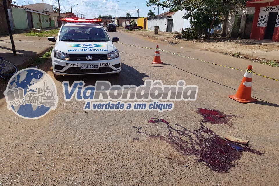 VÍDEO; Ciclista morre após ser atropelado por caminhonete em Porto Velho