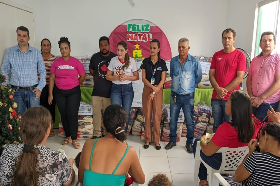 Gislaine Lebrinha fortalece programa social de distribuição de cestas básicas em Primavera de Rondônia