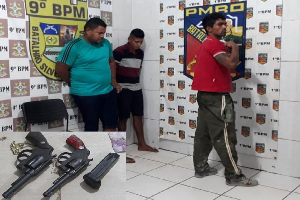 Trio é preso com armas e droga na zona leste de Porto Velho