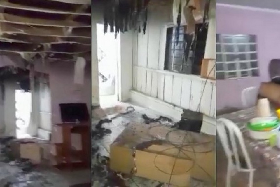 Havia duas crianças na residência, além da esposa vítima da ação.