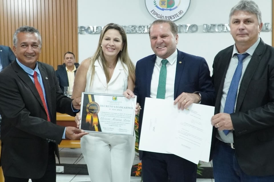 Vereadores de Espigão do Oeste entregam título e destacam trabalho de Cirone Deiró
