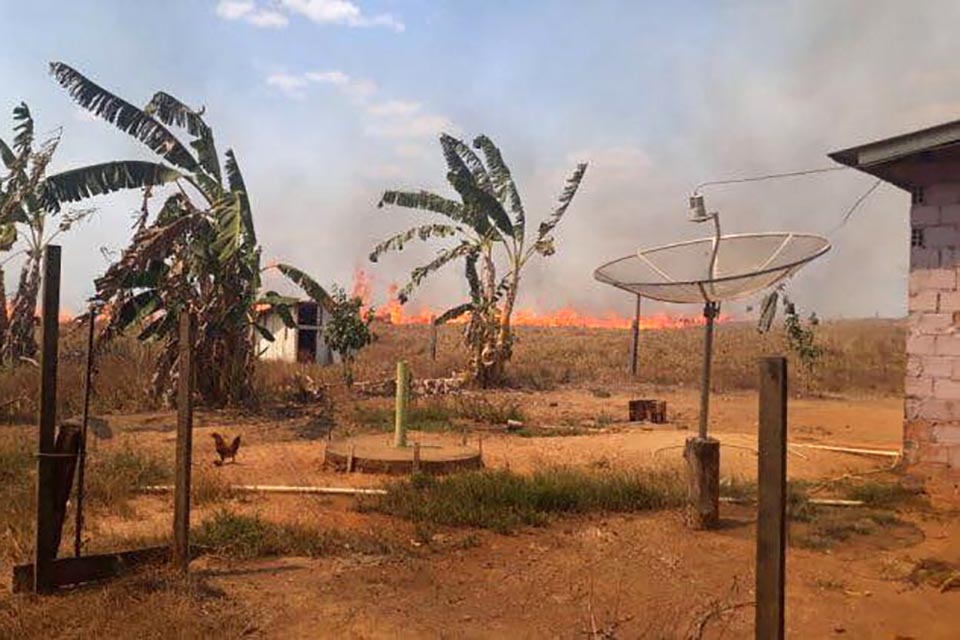 Geraldo da Rondônia manifesta preocupação com o incêndio na região TB 14 Galo Velho