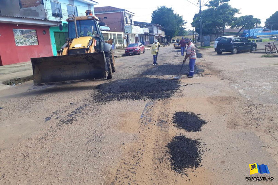 Suop realiza tapa buracos nas zonas Sul e Leste de Porto Velho