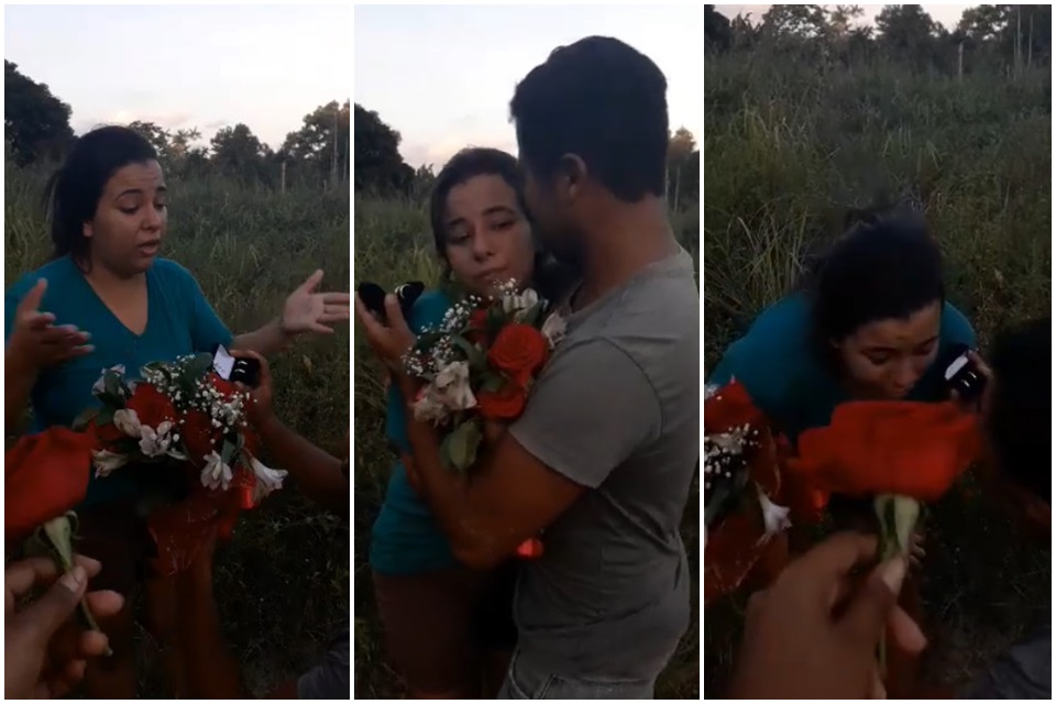 TÁ BOMBANDO: Homem finge morte para pedir namorada em casamento e vídeo viraliza
