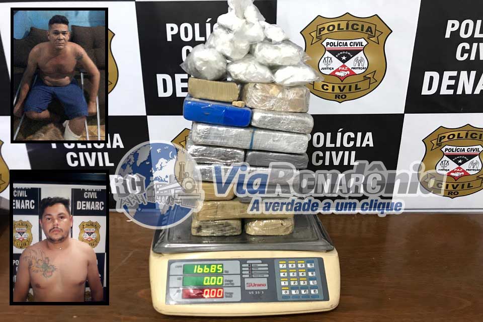 Maior fornecedor de droga de Porto Velho é preso com quase 17 kg de cocaína