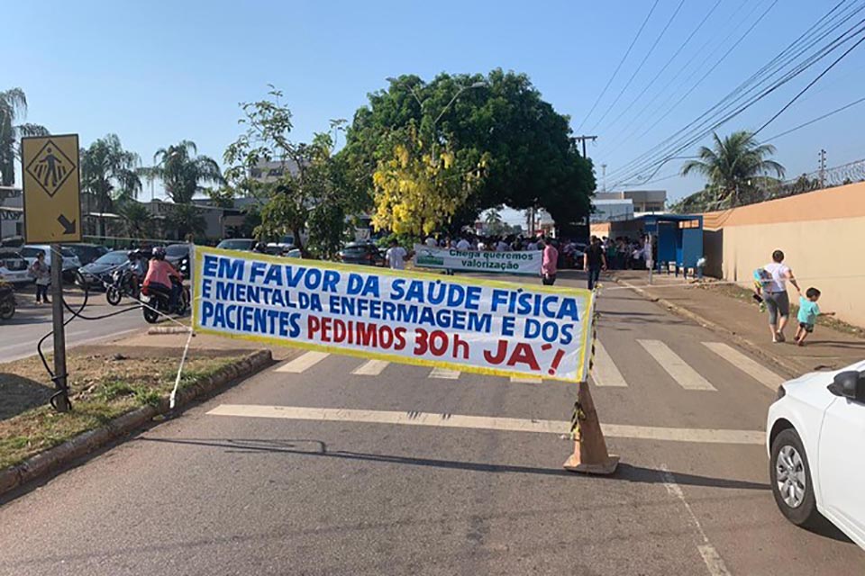 Profissionais da área de enfermagem realizam protesto nesta sexta-feira, 20, em Porto Velho