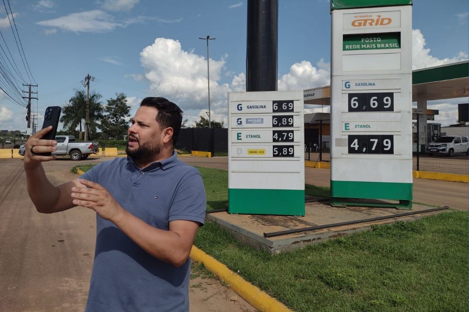 Redução no preço da gasolina não chega ao consumidor em Rondônia, denuncia Samuel Costa